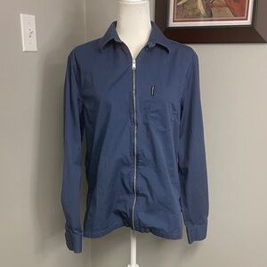Ben Sherman Navy Lightweight Shirt Jacket Mens Size Medium Preppy Zip up